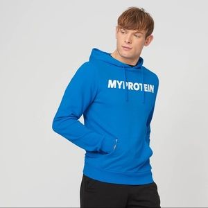 Men’s Myprotein Original Logo Workout Gym Hoodie Sweatshirt - Blue Size Medium